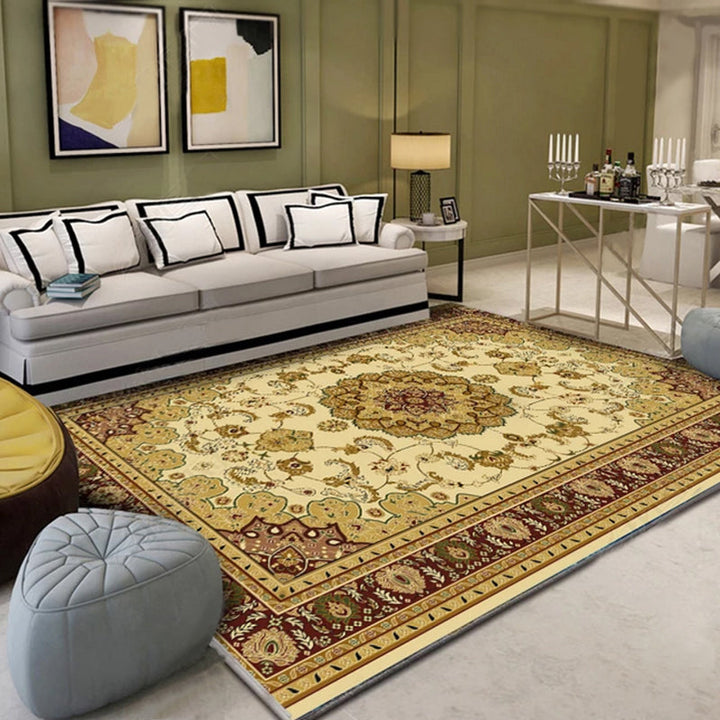 BowLift | Olden Parlor Rug Multicolored Floral Pattern Rug Synthetic Maintenance Friendly Stain Resistant Washable Rug