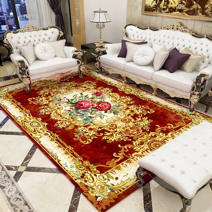 BowLift | Olden Parlor Rug Multicolored Floral Pattern Rug Synthetic Maintenance Friendly Stain Resistant Washable Rug