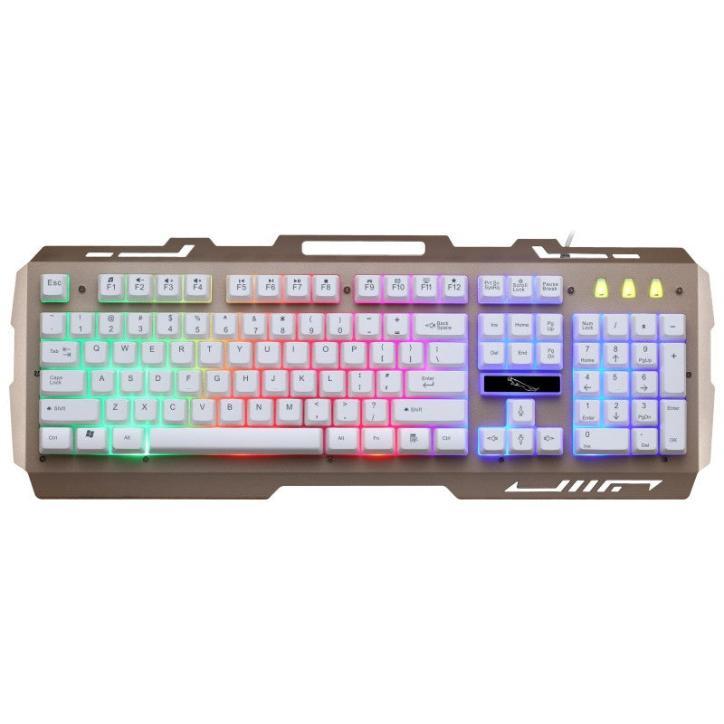 RGB Backlit Mechanical Gaming Keyboard with Smartphone Holder Bowlift