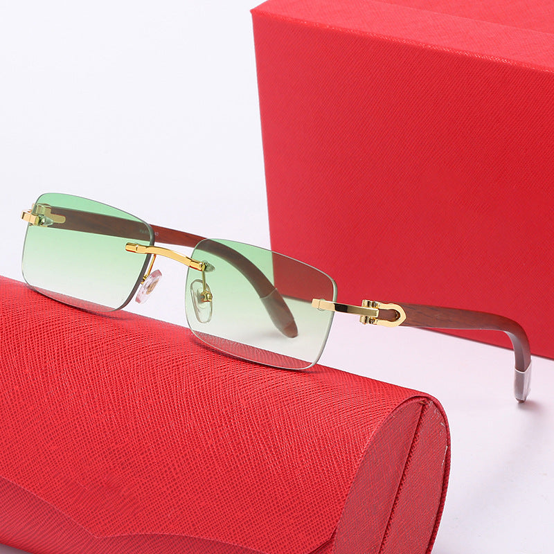 Women elegant rectangular sunglasses with high-quality metal frame and polarized lenses Bowlift