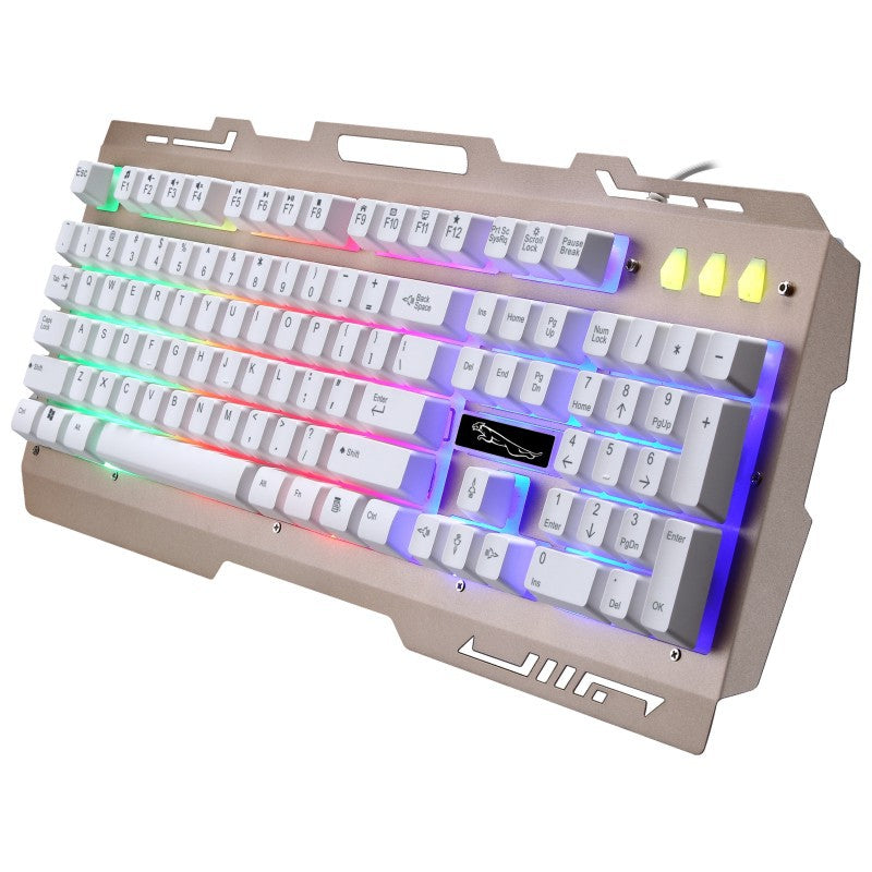 RGB Backlit Mechanical Gaming Keyboard with Smartphone Holder Bowlift