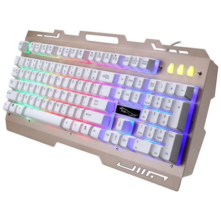 RGB Backlit Mechanical Gaming Keyboard with Smartphone Holder Bowlift