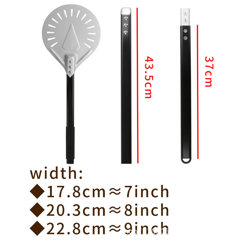 extra-long perforated pizza peel with ergonomic heat-resistant handle Bowlift