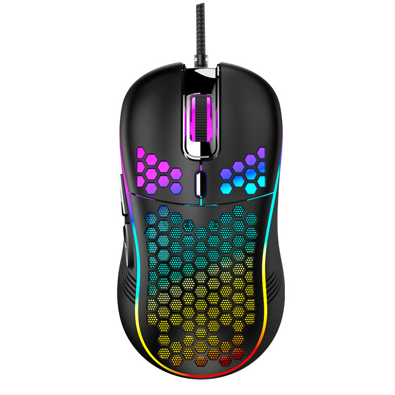Gaming Wired Optical Mouse with RGB Lighting Bowlift