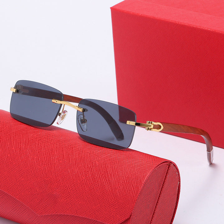 Women elegant rectangular sunglasses with high-quality metal frame and polarized lenses Bowlift