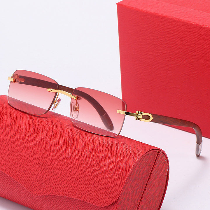 Women elegant rectangular sunglasses with high-quality metal frame and polarized lenses Bowlift