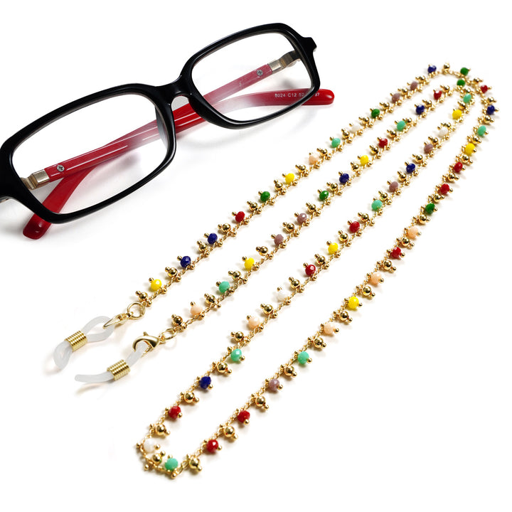 Colorful Beaded Eyewear Retainer Chain Bowlift