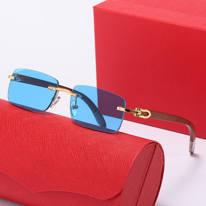 Women elegant rectangular sunglasses with high-quality metal frame and polarized lenses Bowlift
