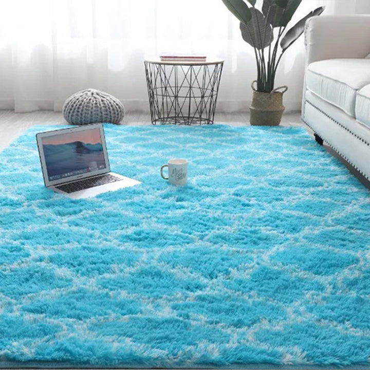 BowLift | Calming Living Room Rug Multicolored Pattern Indoor Rug Shag Non-Slip Backing Pet Friendly Area Carpet