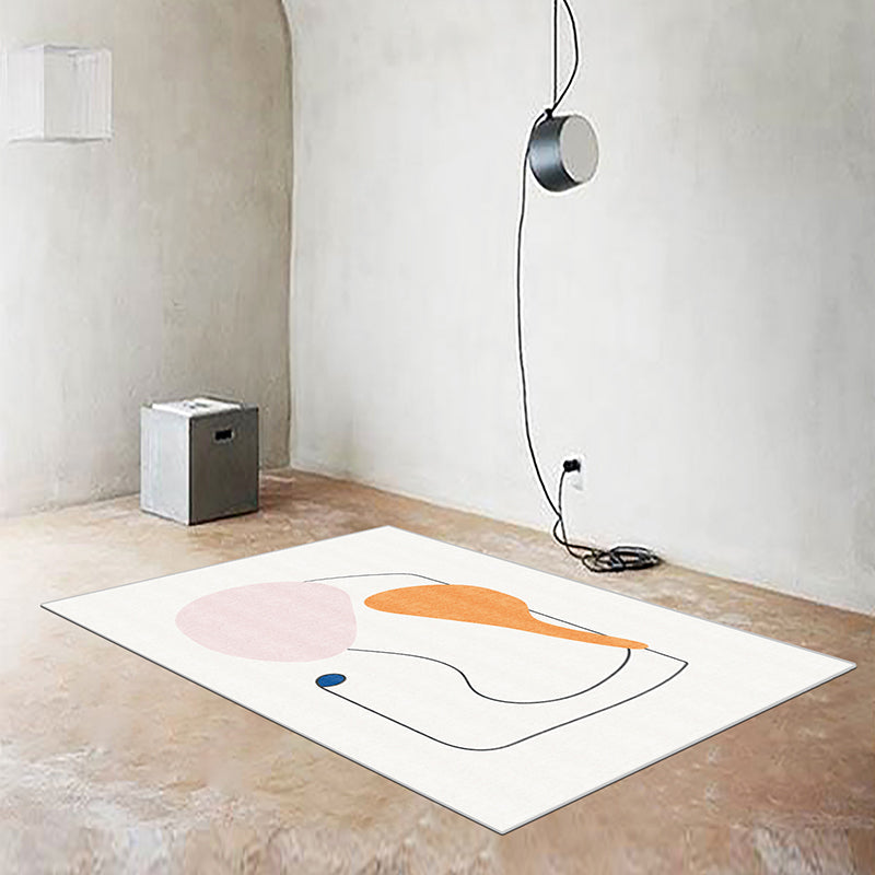 BowLift | Modern hand-printed rug Multifleur polypropylene indoor rug non-slip carpet side easy care area rug for room