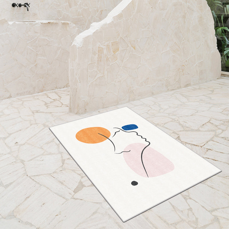 BowLift | Modern hand-printed rug Multifleur polypropylene indoor rug non-slip carpet side easy care area rug for room