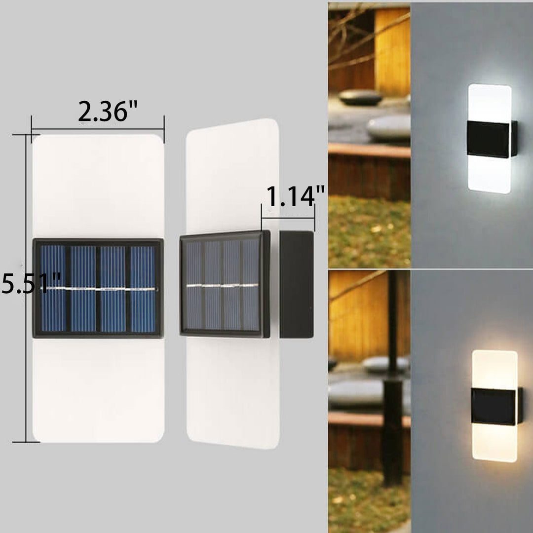 BowLift | LumaZen Solar LED Wall Lamp | Weatherproof | Solar Powered Outdoor Lighting | Garden & Patio Decor