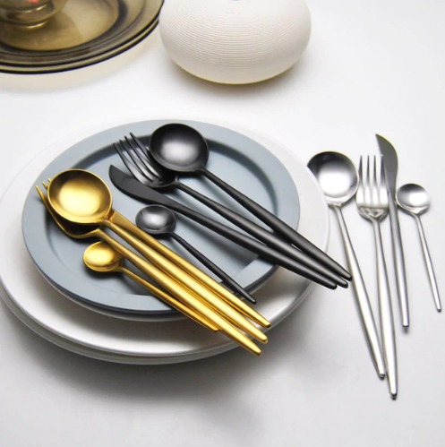 BowLift | 24-Piece Stainless Steel Gold-Silver Luxury Cutlery Set – RoyalGlow