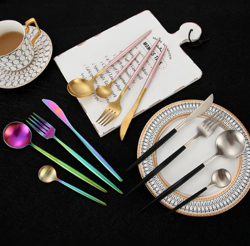 BowLift | 24-Piece Stainless Steel Gold-Silver Luxury Cutlery Set – RoyalGlow