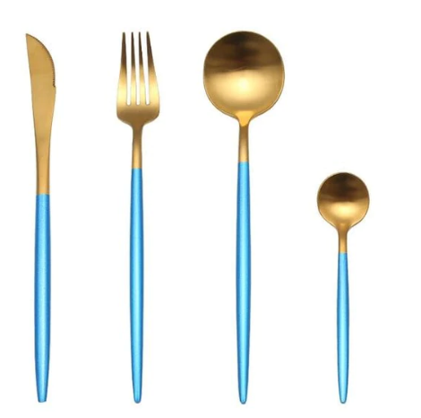 BowLift | 24-Piece Stainless Steel Gold-Silver Luxury Cutlery Set – RoyalGlow