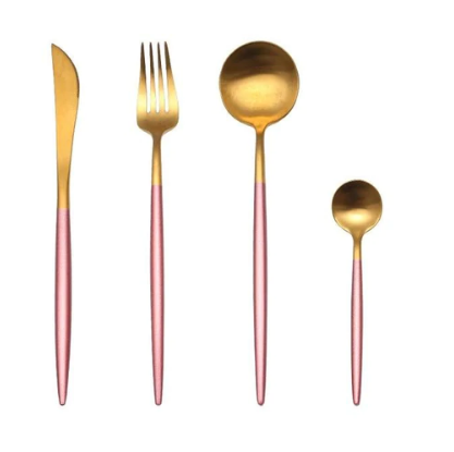 BowLift | 24-Piece Stainless Steel Gold-Silver Luxury Cutlery Set – RoyalGlow