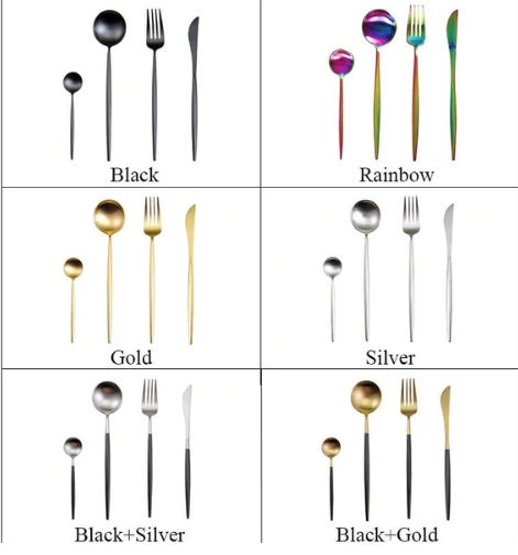 BowLift | 24-Piece Stainless Steel Gold-Silver Luxury Cutlery Set – RoyalGlow