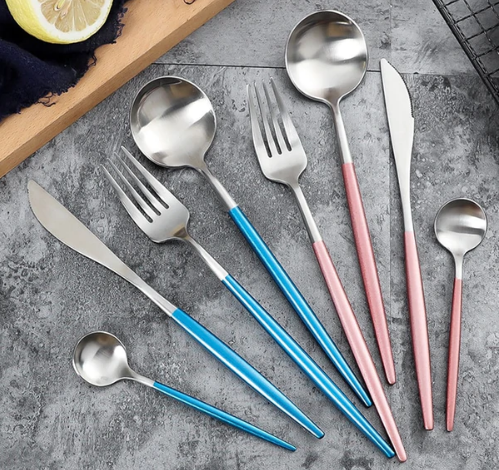 BowLift | 24-Piece Stainless Steel Gold-Silver Luxury Cutlery Set – RoyalGlow