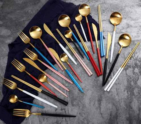 BowLift | 24-Piece Stainless Steel Gold-Silver Luxury Cutlery Set – RoyalGlow