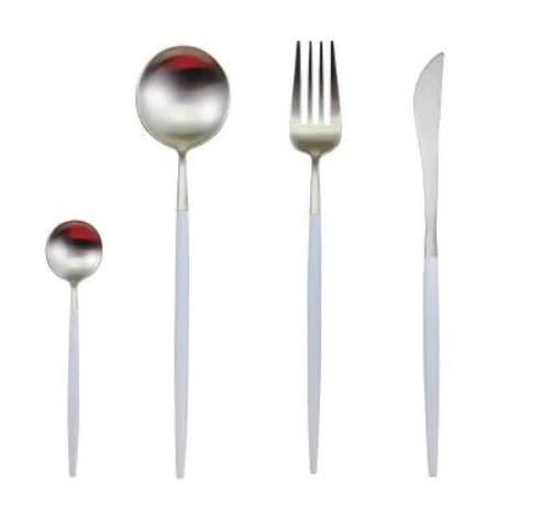 BowLift | 24-Piece Stainless Steel Gold-Silver Luxury Cutlery Set – RoyalGlow