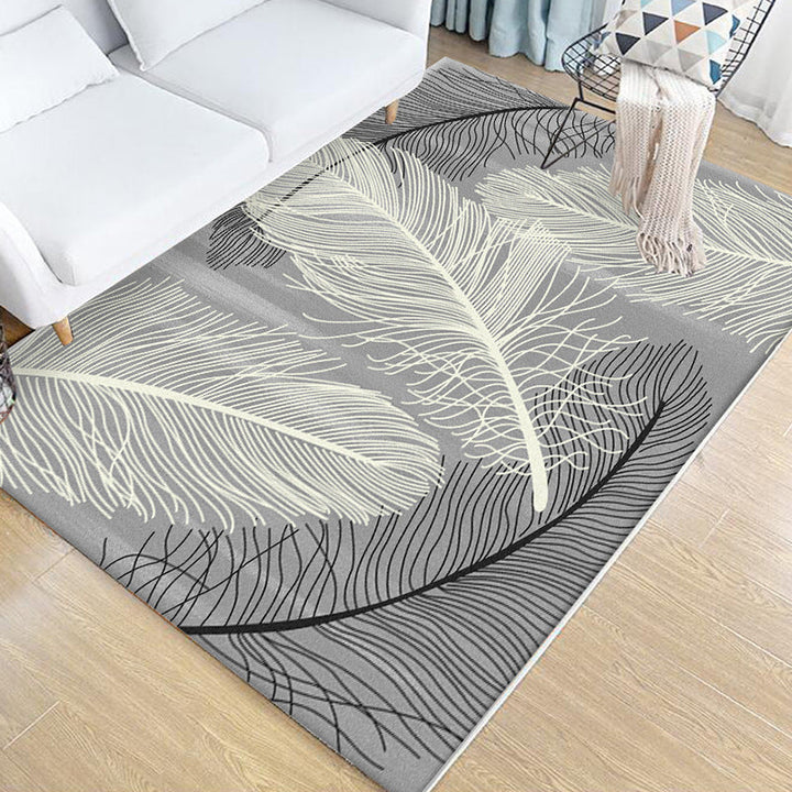 Multicolored bedroom rug novelty geo print indoor rug polypropylene non-slip pet-friendly rug | Bowlift