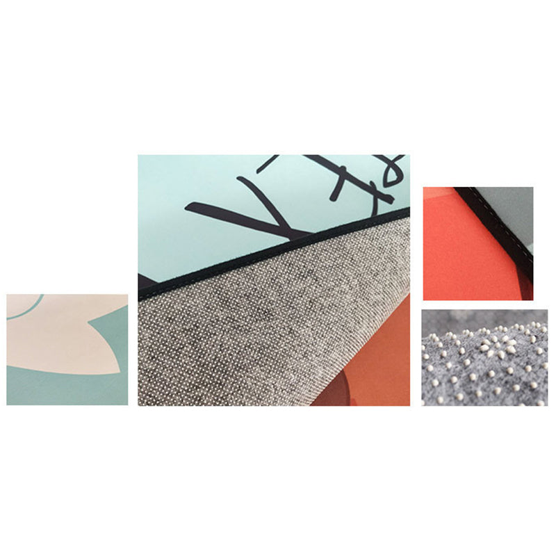 Multicolored bedroom rug novelty geo print indoor rug polypropylene non-slip pet-friendly rug | Bowlift
