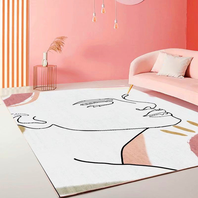 BowLift | Multicolored Living Room Rug Comfort Hand-printed Rug Polyester Pet-friendly easy-care Rug