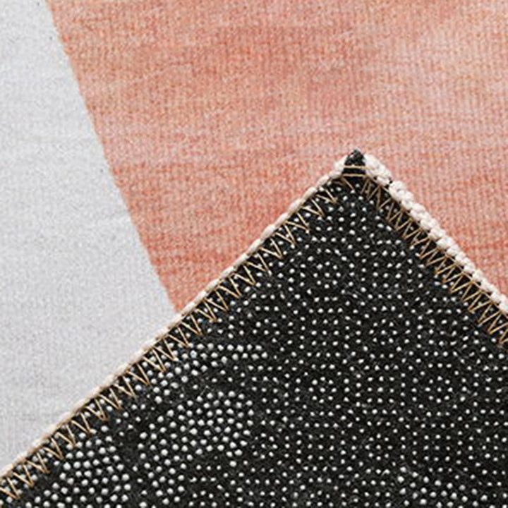 BowLift | Orange decorative carpet Scandinavian hand-printed report carpet Polyester non-slip backing easy-care living room carpet