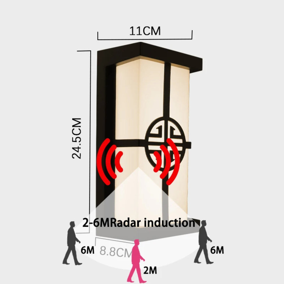 BowLift | LumeRadar | Modern LED outdoor wall light with IP65 & radar sensor