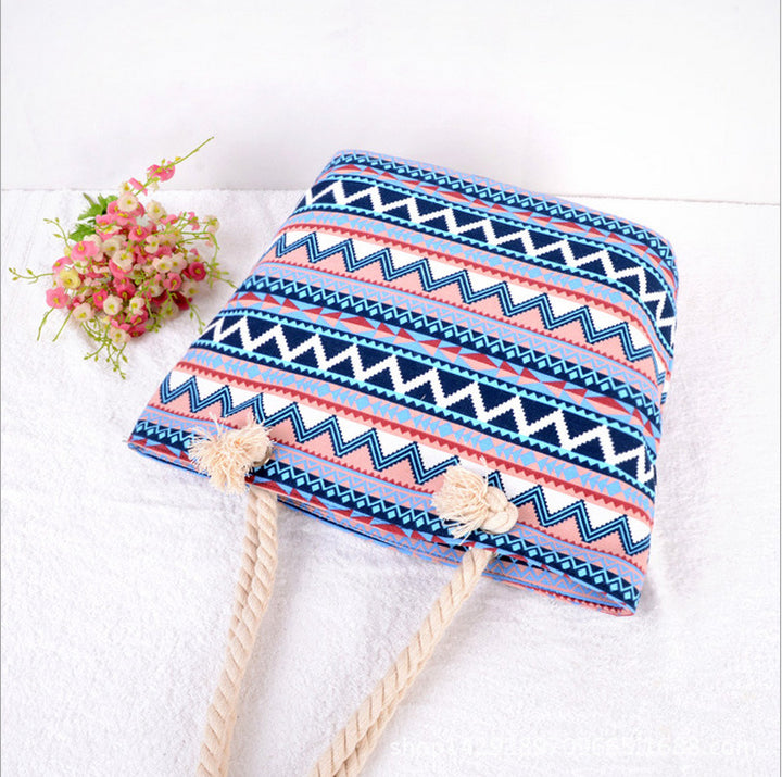 Large Colorful Beach Bag Bowlift