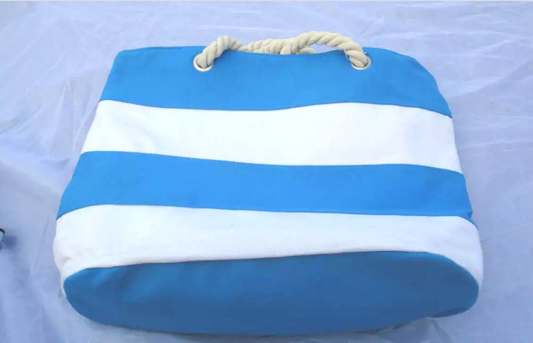 Stylish Beach Bag Made of Durable Canvas with Unique Rope Handle Bowlift