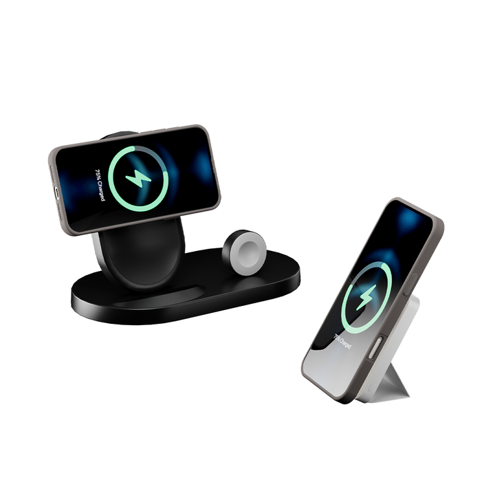 BowLift | LuxuraGrip Tri-Fold MagSafe Stand | Elegant 3-in-1 phone ring, stand, and grip for ultimate convenience