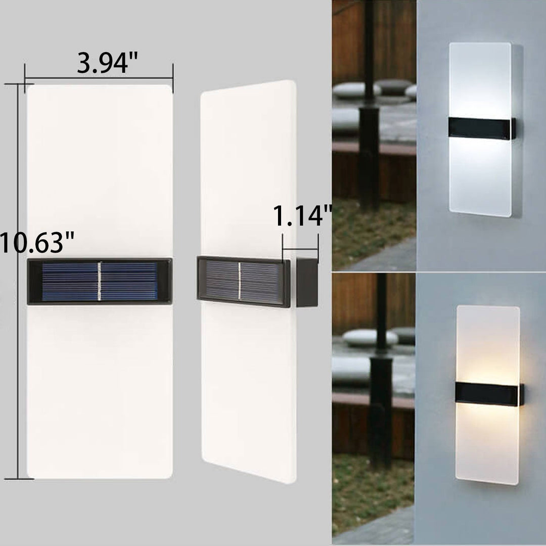 BowLift | LumaZen Solar LED Wall Lamp | Weatherproof | Solar Powered Outdoor Lighting | Garden & Patio Decor
