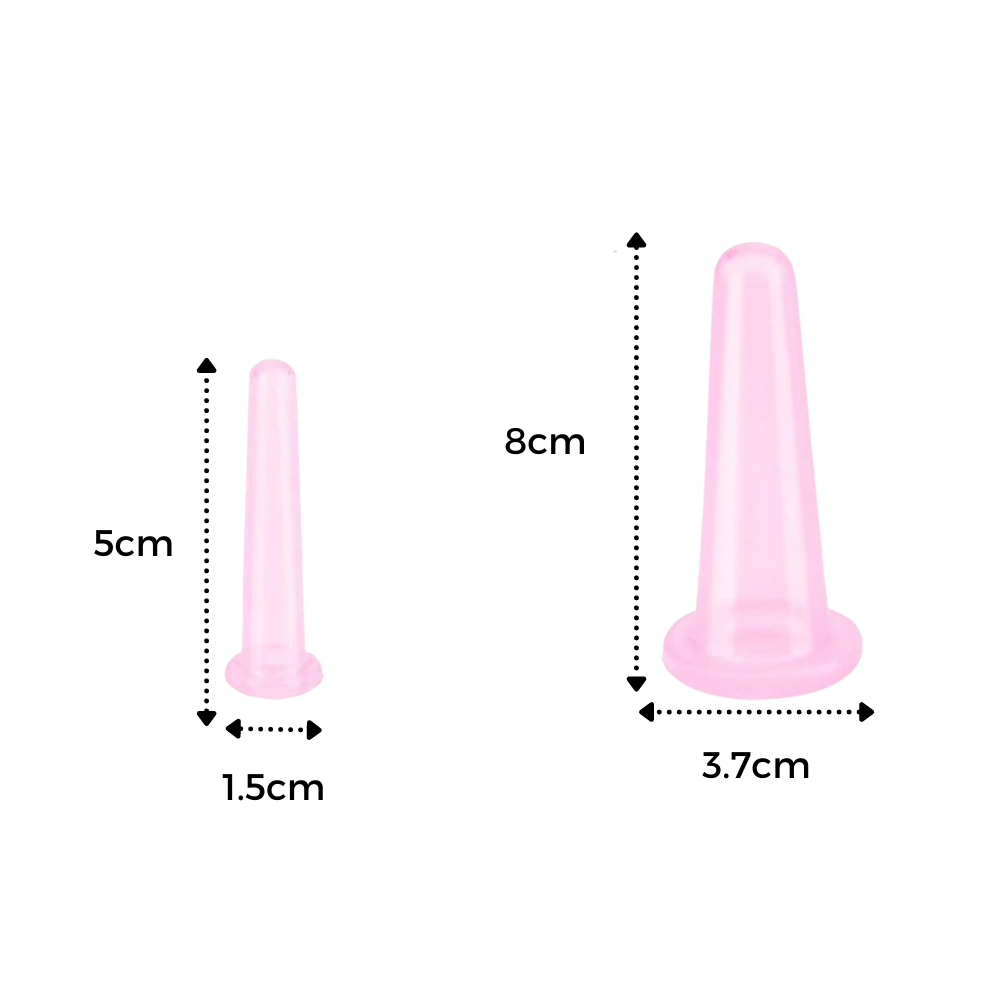 BowLift | 4 Silicone Cups for Facial Massage Cupping