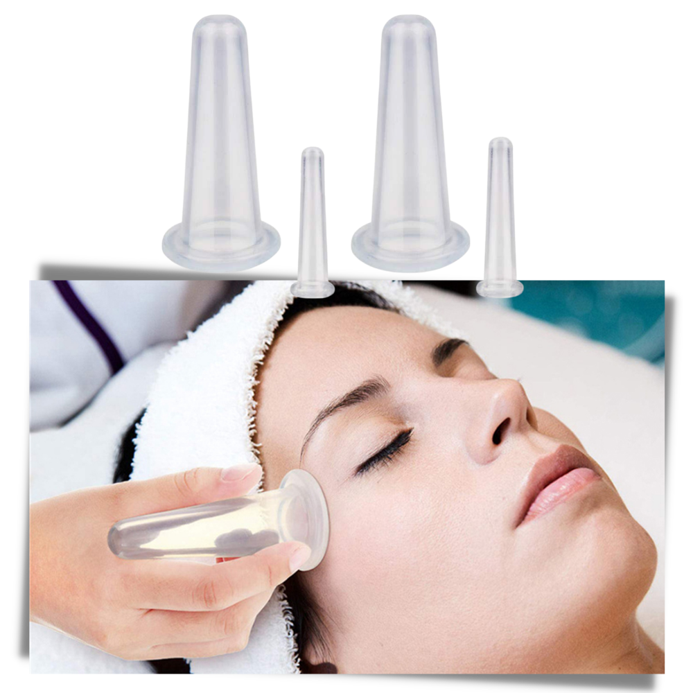 BowLift | 4 Silicone Cups for Facial Massage Cupping