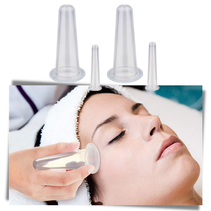 BowLift | 4 Silicone Cups for Facial Massage Cupping