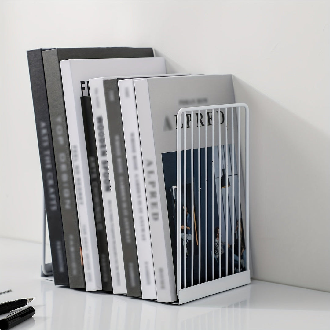 IronHold - Elegant Bookends for Perfect Organization Bowlift