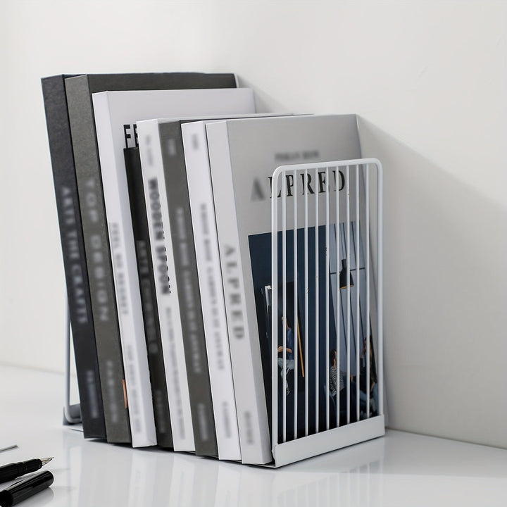 IronHold - Elegant Bookends for Perfect Organization Bowlift