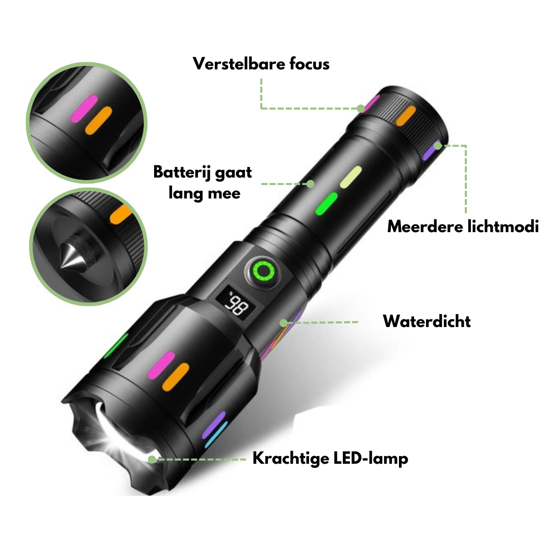 LumenPro – Krachtige LED Zaklamp voor Avontuur Bowlift