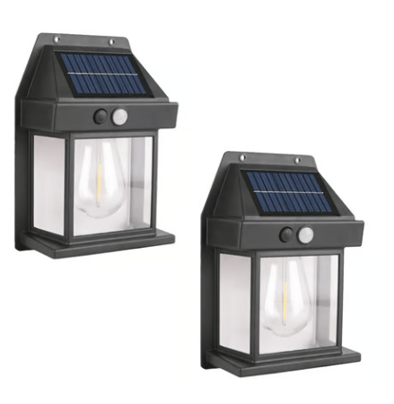 Solar wall light with motion detector | Bowlift