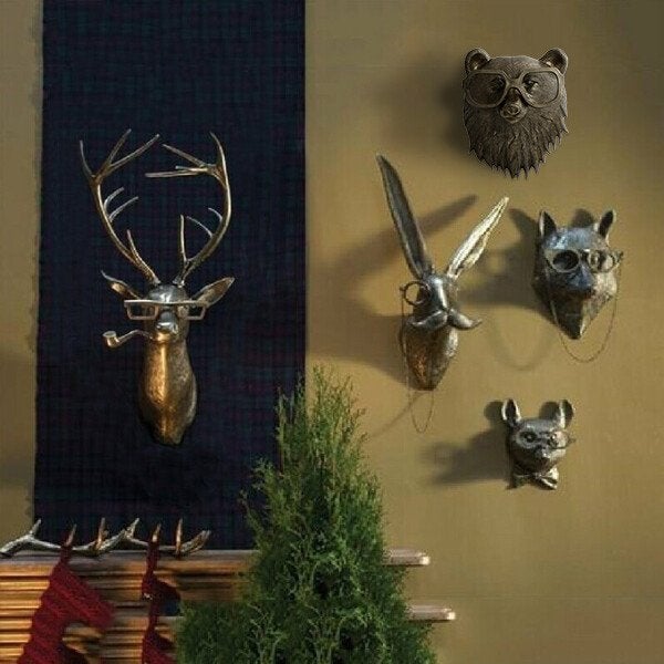 ArtBeest Animal Head Wall Decoration – Hand-Painted Playful Figures Made of Resin | Bowlift