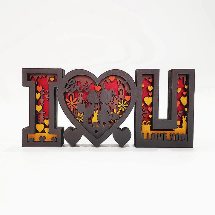 Valentine's Day 3D Wooden Carving Ornaments | Bowlift