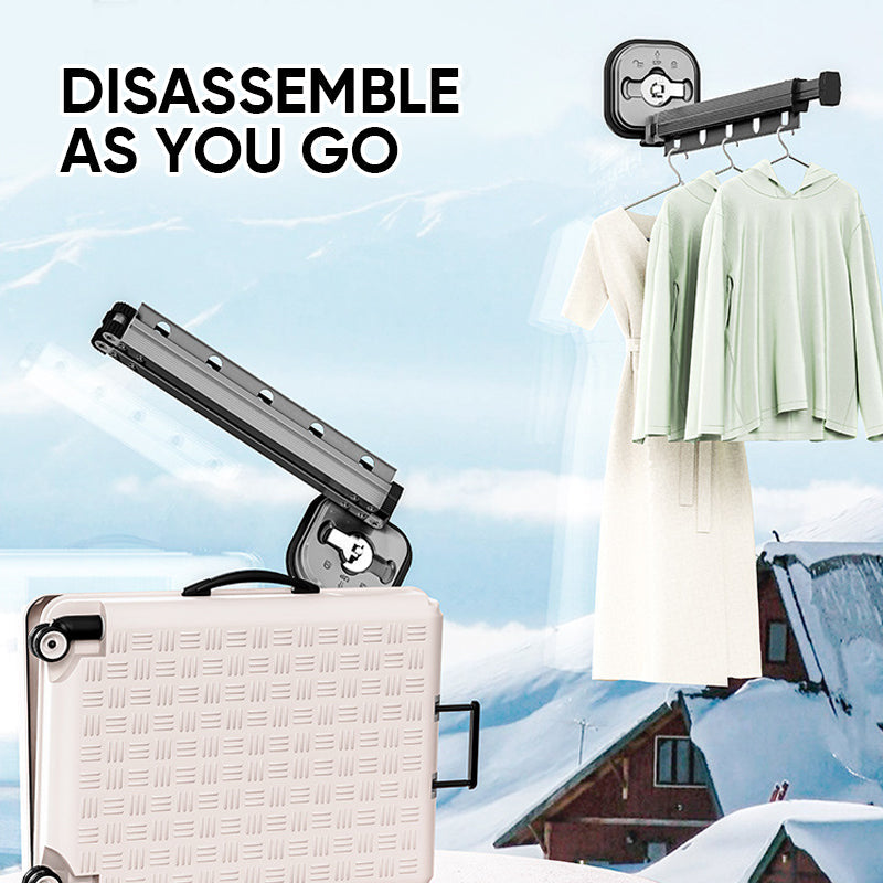 Wall-Mounted Foldable Clothes Drying Rack with Suction Cup | Bowlift