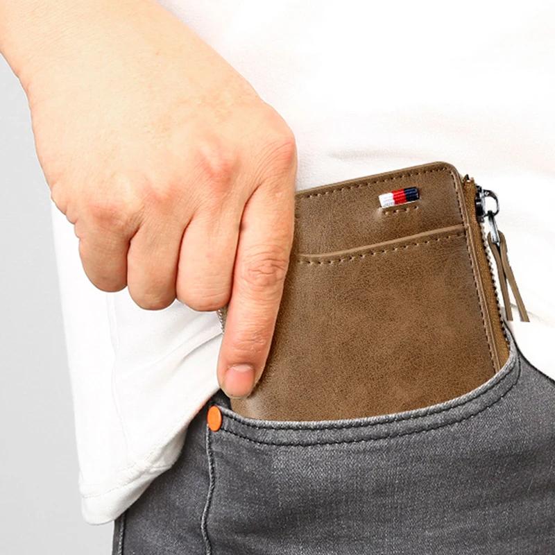 BowLift | Men Wallet Zipper Genuine Leather Purse ( RFID PROTECTED )