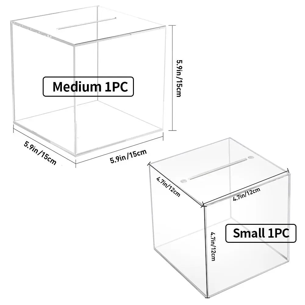 Unopenable transparent acrylic piggy bank | Bowlift