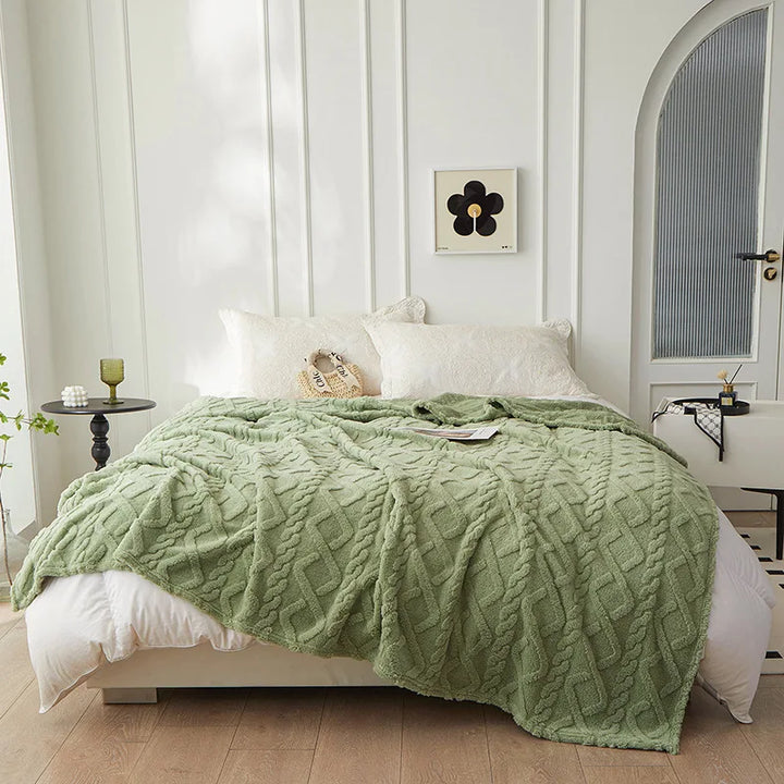 Luxury Lambswool Blanket for Bedroom Bowlift
