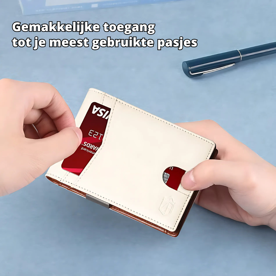 BowLift | SafeSlim RFID Leather Men's Wallet – Compact, Thin & Safe