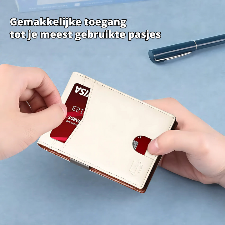BowLift | SafeSlim RFID Leather Men's Wallet – Compact, Thin & Safe