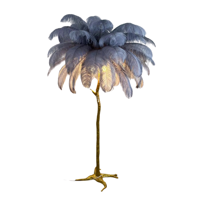 BowLift | LuxeOstral - Nordic Ostrich Feather Floor Lamp