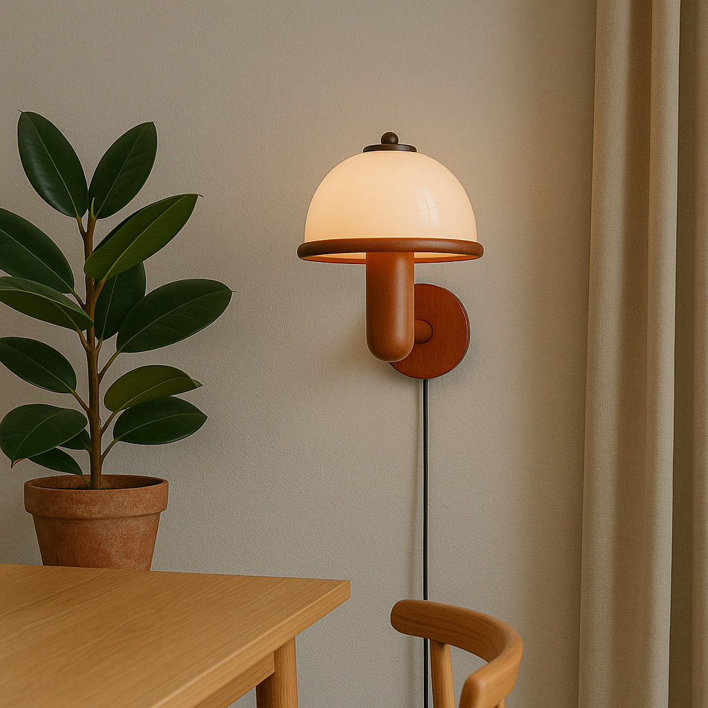 BowLift | NordShroom | Wooden Wall Lamp in Scandinavian Mushroom Style